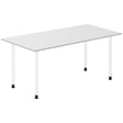 Ergoff Skrivebord DNA, Lysgrå 1600x800 mm I-ben/Hvid – Skriveborde (billede 1)