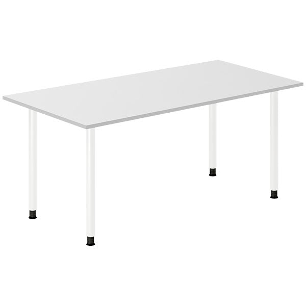 Ergoff Skrivebord DNA, Lysgrå 1600x800 mm I-ben/Hvid – Skriveborde (billede 1)
