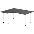 Ergoff Skrivebord DNA, Antracit 1600x1200 mm Venstre I-ben/Hvid – Skriveborde (billede 1)