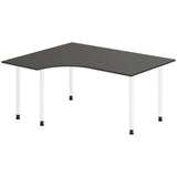 Ergoff Skrivebord DNA, Antracit 1600x1200 mm Venstre I-ben/Hvid – Skriveborde (billede 1)