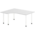 Ergoff Skrivebord DNA, Lysgrå 1600x1200 mm Venstre I-ben/Hvid – Skriveborde (billede 1)