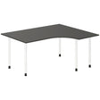 Ergoff Skrivebord DNA, Antracit 1600x1200 mm Højre I-ben/Hvid – Skriveborde (billede 1)