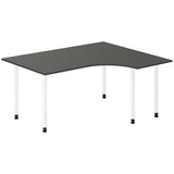 Ergoff Skrivebord DNA, Antracit 1600x1200 mm Højre I-ben/Hvid – Skriveborde (billede 1)