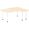 Ergoff Skrivebord DNA, Birk 1600x1200 mm Højre I-ben/Hvid – Skriveborde (billede 1)