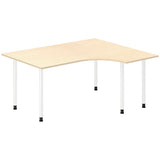 Ergoff Skrivebord DNA, Birk 1600x1200 mm Højre I-ben/Hvid – Skriveborde (billede 1)