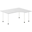 Ergoff Skrivebord DNA, Lysgrå 1600x1200 mm Højre I-ben/Hvid – Skriveborde (billede 1)