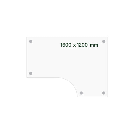 Ergoff Skrivebord DNA, Lysgrå 1600x1200 mm Højre I-ben/Hvid – Skriveborde (billede 2)