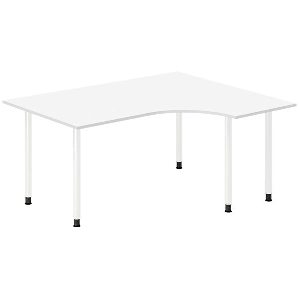 Ergoff Skrivebord DNA, Hvid 1600x1200mm Højre I-ben/Hvid – Skriveborde (billede 1)