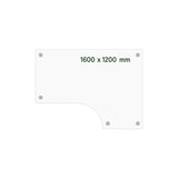 Skrivebord DNA, Hvid 1600x1200 mm Højre I-ben/Hvid