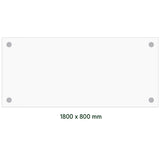 Skrivebord DNA, Antracit 1800x800 mm I-ben/Hvid