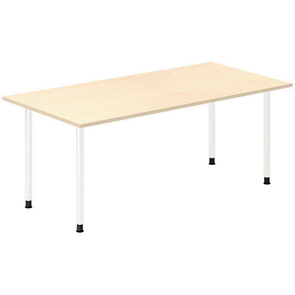 Ergoff Skrivebord DNA, Birk 1800x800 mm I-ben/Hvid – Skriveborde (billede 1)