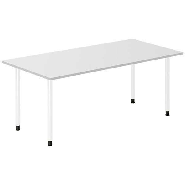 Ergoff Skrivebord DNA, Lysgrå 1800x800 mm I-ben/Hvid – Skriveborde (billede 1)