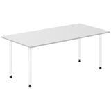 Ergoff Skrivebord DNA, Lysgrå 1800x800 mm I-ben/Hvid – Skriveborde (billede 1)