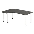 Ergoff Skrivebord DNA, Antracit 1800x1200 mm Venstre I-ben/Hvid – Skriveborde (billede 1)
