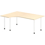 Ergoff Skrivebord DNA, Birk 1800x1200 mm Venstre I-ben/Hvid – Skriveborde (billede 1)