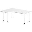 Ergoff Skrivebord DNA, Lysgrå 1800x1200 mm Venstre I-ben/Hvid – Skriveborde (billede 1)