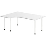 Ergoff Skrivebord DNA, Lysgrå 1800x1200 mm Venstre I-ben/Hvid – Skriveborde (billede 1)
