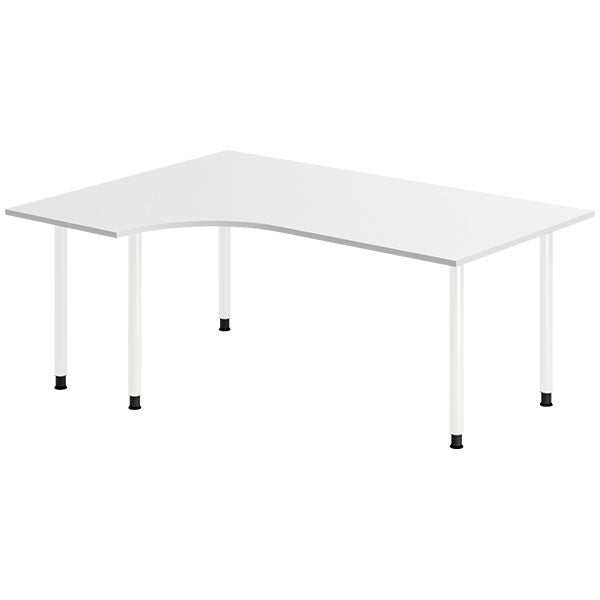 Ergoff Skrivebord DNA, Lysgrå 1800x1200 mm Venstre I-ben/Hvid – Skriveborde (billede 1)