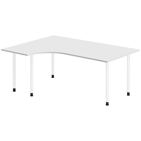 Ergoff Skrivebord DNA, Hvid 1800x1200mm Venstre I-ben/Hvid – Skriveborde (billede 1)