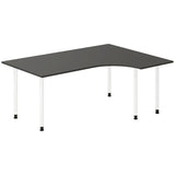 Ergoff Skrivebord DNA, Antracit 1800x1200 mm Højre I-ben/Hvid – Skriveborde (billede 1)
