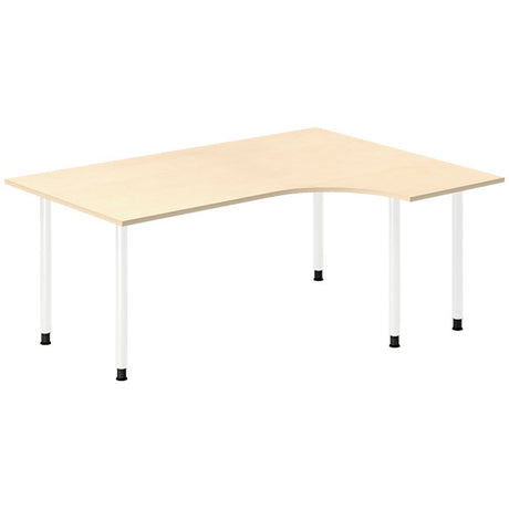 Skrivebord DNA, Birk 1800x1200 mm Højre I-ben/Hvid – image 3