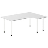 Ergoff Skrivebord DNA, Lysgrå 1800x1200 mm Højre I-ben/Hvid – Skriveborde (billede 1)