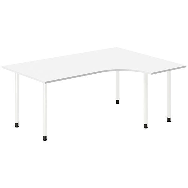 Ergoff Skrivebord DNA, Hvid 1800x1200mm Højre I-ben/Hvid – Skriveborde (billede 1)