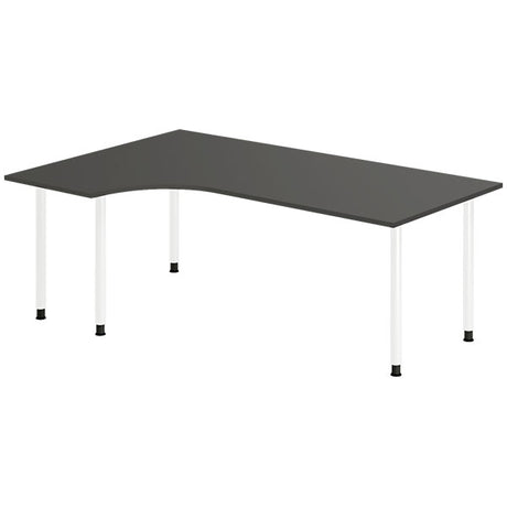 Skrivebord DNA, Antracit 2000x1200 mm Venstre I-ben/Hvid – image 1