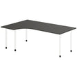 Ergoff Skrivebord DNA, Antracit 2000x1200 mm Venstre I-ben/Hvid – Skriveborde (billede 1)