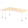 Ergoff Skrivebord DNA, Birk 2000x1200 mm Venstre I-ben/Hvid – Skriveborde (billede 1)