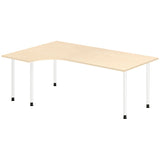 Ergoff Skrivebord DNA, Birk 2000x1200 mm Venstre I-ben/Hvid – Skriveborde (billede 1)