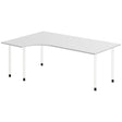 Ergoff Skrivebord DNA, Lysgrå 2000x1200 mm Venstre I-ben/Hvid – Skriveborde (billede 1)