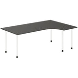 Ergoff Skrivebord DNA, Antracit 2000x1200 mm Højre I-ben/Hvid – Skriveborde (billede 1)