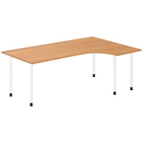 Skrivebord DNA, Bøg 2000x1200 mm Højre I-ben/Hvid