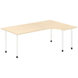 Ergoff Skrivebord DNA, Birk 2000x1200 mm Højre I-ben/Hvid – Skriveborde (billede 1)