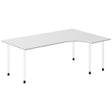 Ergoff Skrivebord DNA, Lysgrå 2000x1200 mm Højre I-ben/Hvid – Skriveborde (billede 1)