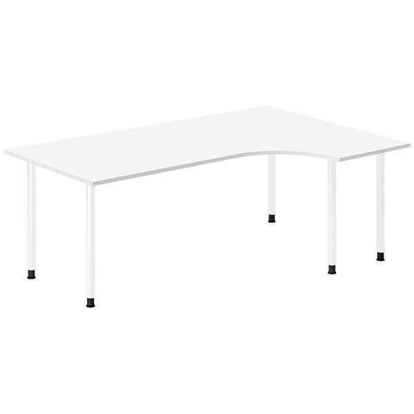 Ergoff Skrivebord DNA, Hvid 2000x1200mm Højre I-ben/Hvid – Skriveborde (billede 1)