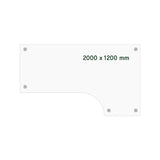 Skrivebord DNA, Hvid 2000x1200mm Højre I-ben/Hvid