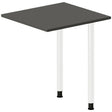 Ergoff Skrivebord, tilbyg DNA Antracit 600x600 mm I-ben Hvid – Skrivebordstilbyg (billede 1)
