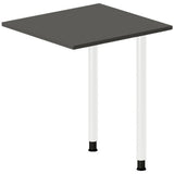 Ergoff Skrivebord, tilbyg DNA Antracit 600x600 mm I-ben Hvid – Skrivebordstilbyg (billede 1)
