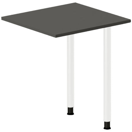 Ergoff Skrivebord, tilbyg DNA Antracit 600x600 mm I-ben Hvid – Skrivebordstilbyg (billede 1)