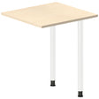 Ergoff Skrivebord, tilbyg DNA Birk 600x600 mm I-ben Hvid – Skrivebordstilbyg (billede 1)