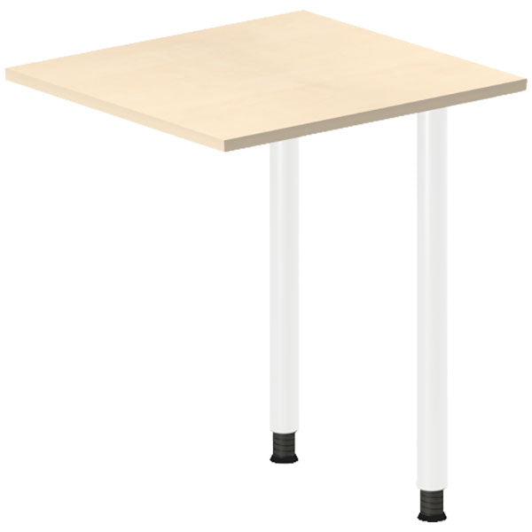 Ergoff Skrivebord, tilbyg DNA Birk 600x600 mm I-ben Hvid – Skrivebordstilbyg (billede 1)