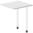 Ergoff Skrivebord, tilbyg DNA Lys grå 600x600 mm I-ben Hvid – Skrivebordstilbyg (billede 1)