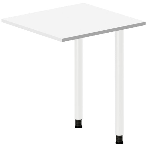 Ergoff Skrivebord, tilbyg DNA Hvid 600x600mm I-ben Hvid – Skrivebordstilbyg (billede 1)