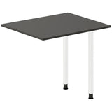 Skrivebord, tilbyg DNA Antracit 800x600 mm I-ben Hvid – image 1