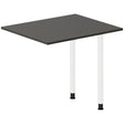 Ergoff Skrivebord, tilbyg DNA Antracit 800x600 mm I-ben Hvid – Skrivebordstilbyg (billede 1)
