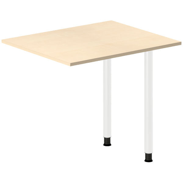 Ergoff Skrivebord, tilbyg DNA Birk 800x600 mm I-ben Hvid – Skrivebordstilbyg (billede 1)