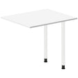 Ergoff Skrivebord, tilbyg DNA Hvid 800x600mm I-ben Hvid – Skrivebordstilbyg (billede 1)