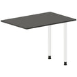 Ergoff Skrivebord, tilbyg DNA Antracit 1000x600 mm I-ben Hvid – Skrivebordstilbyg (billede 1)